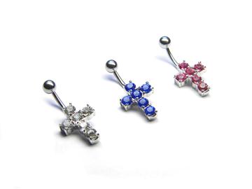 Banánek s křížkem (Cubic Zirconia) PBP00006 1