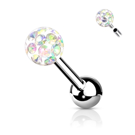 Činka do ucha - kulička s krystaly PNC00122 4