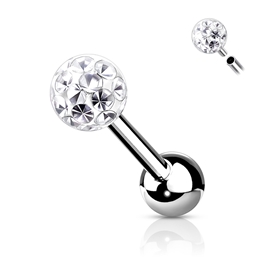 Činka do ucha - kulička s krystaly PNC00122 5