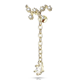 Činka do ucha s dlouhým řetízkem a hvězdičkou PNC00106 2