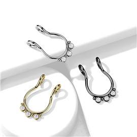 Falešný piercing do nosu - kroužek septum PFA00308 1