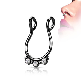 Falešný piercing do nosu - kroužek septum PFA00308 2