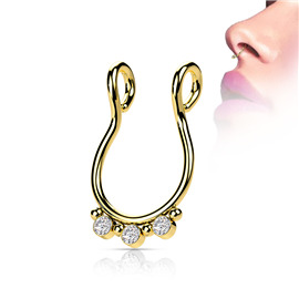 Falešný piercing do nosu - kroužek septum PFA00308 3