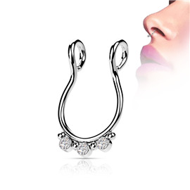 Falešný piercing do nosu - kroužek septum PFA00308 4