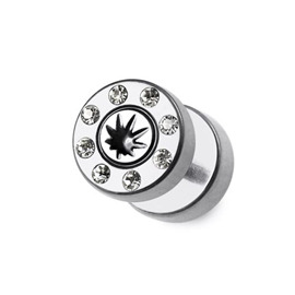 Falešný piercing do ucha s kamínky PFA00309 5