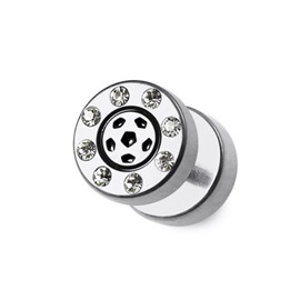 Falešný piercing do ucha s kamínky PFA00309 6