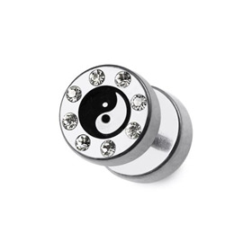 Falešný piercing do ucha s kamínky PFA00309 16