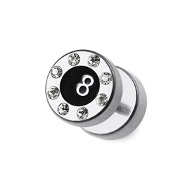 Falešný piercing do ucha s kamínky PFA00309 20