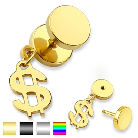 Falešný piercing - dolary PFA00261 1