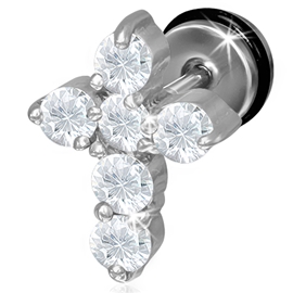 Falešný piercing - kříž PFA00200 1
