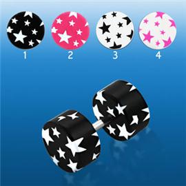 Falešný piercing s hvězdičkami PFA00184 1