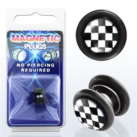 Falešný piercing šachovnice - magnetický PFA00188 1
