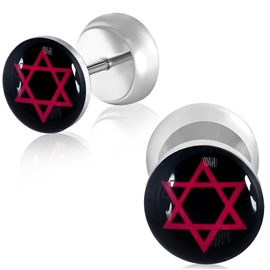 Falešný piercing - židovská hvězda PFA00227 1