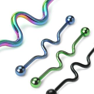 Industrial piercing anodizovaný PIN00030