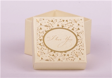 Krabička zlatá I LOVE YOU 1