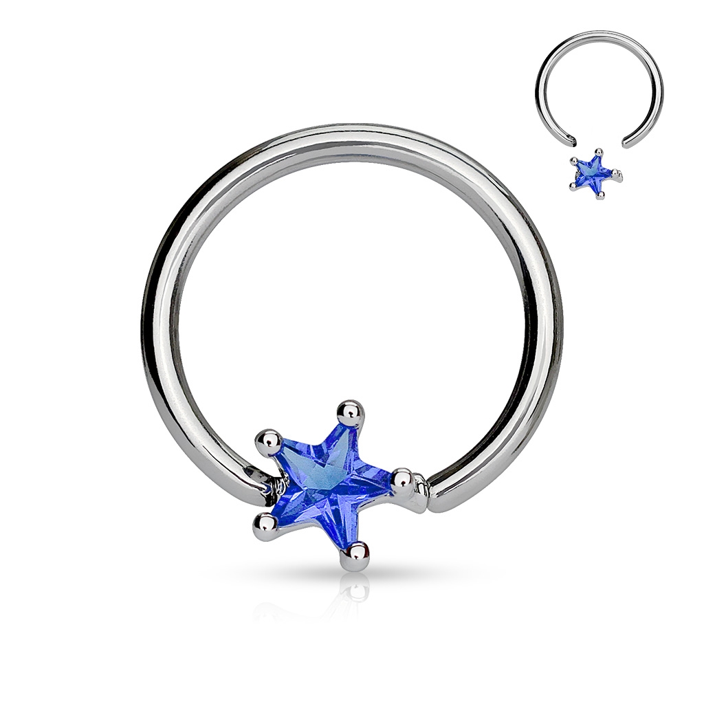 Kruh - hvězdička s kamínkem PKR00089