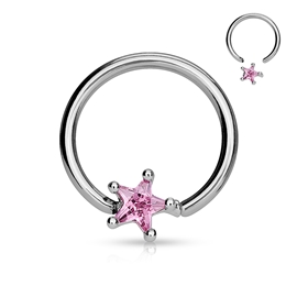 Kruh - hvězdička s kamínkem PKR00089 3