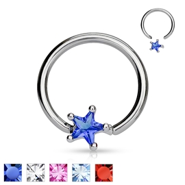 Kruh - hvězdička s kamínkem PKR00089 6