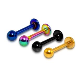 Labreta anodizovaná s kuličkou PLA00150