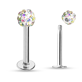 Labreta s kuličkou a krystaly PLA00222 6