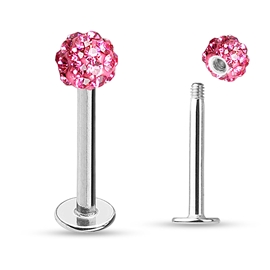 Labreta s kuličkou a krystaly PLA00222 2