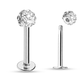 Labreta s kuličkou a krystaly PLA00222 5