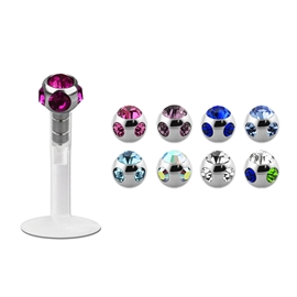 Labreta s kuličkou s kamínky PLA00241 1