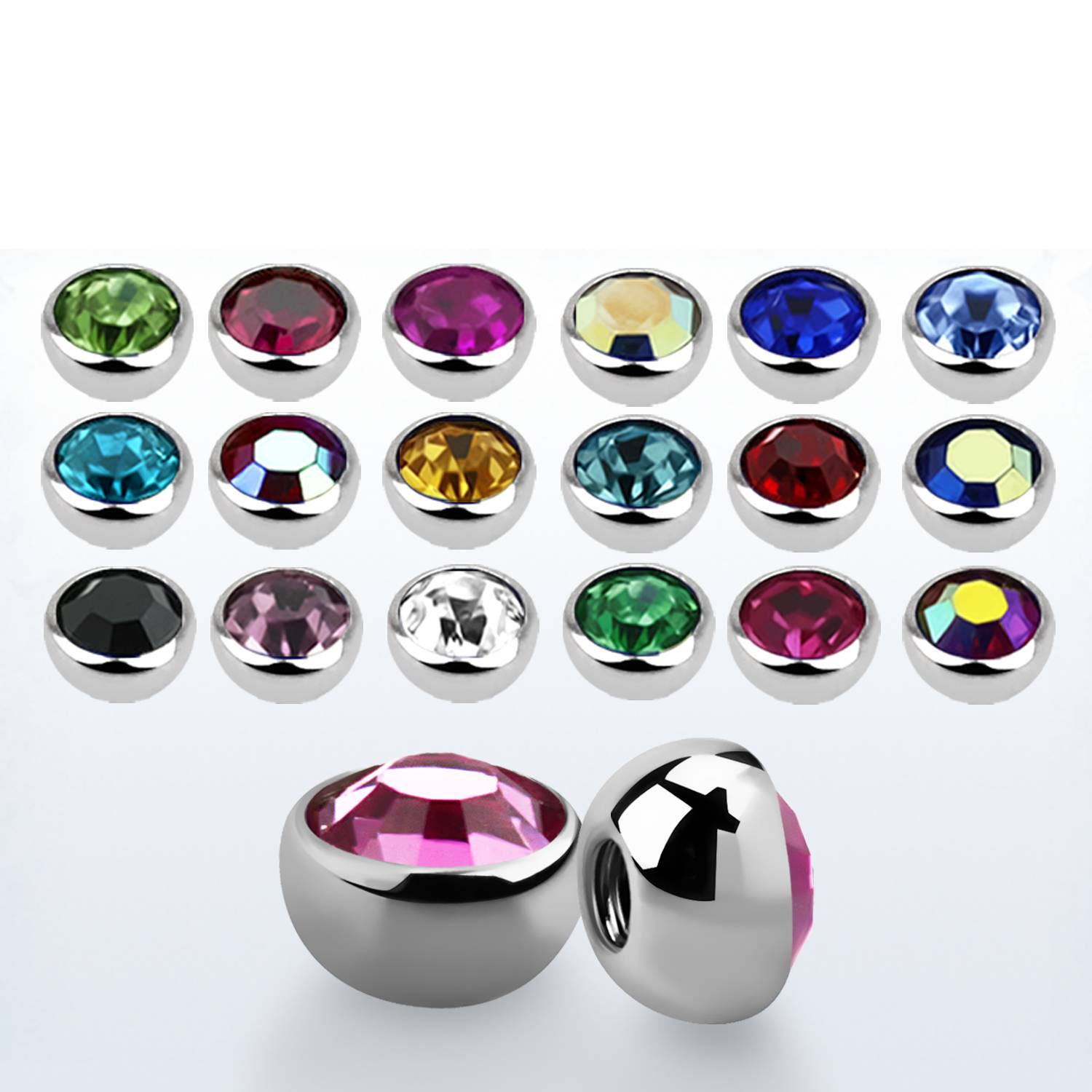 Náhradní půlkulička s kamínkem ND00006