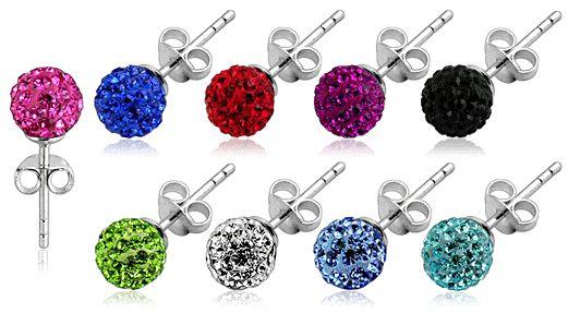 Náušnice s krystaly (stříbro 925/1000) NAU00569