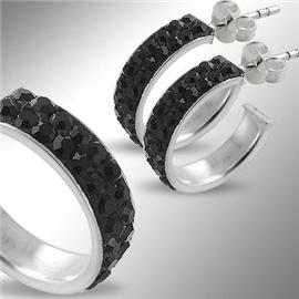 Náušnice s krytaly (stříbro 925/1000) NAU00606