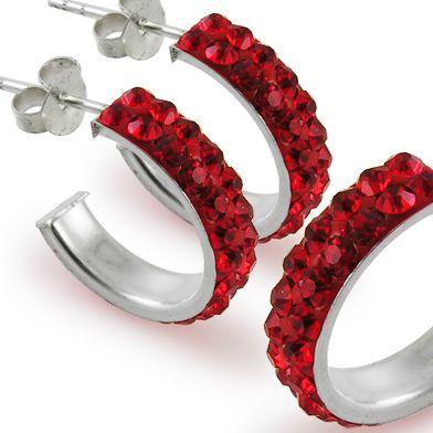 Náušnice s krytaly (stříbro 925/1000) NAU00608