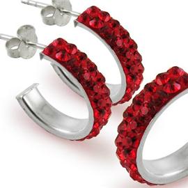 Náušnice s krytaly (stříbro 925/1000) NAU00608 1