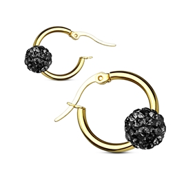 Náušnice s kuličkou s krystaly NAU00946 4