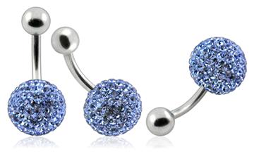 Piercing Crystal kulička se stříbrnou kuličkou PBSW00003 1