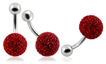 Piercing Crystal kulička se stříbrnou kuličkou PBSW00005 1