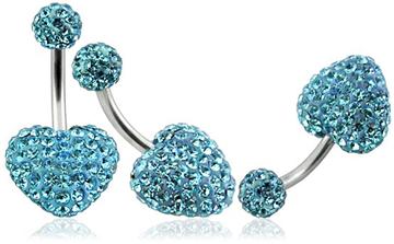 Piercing Crystal srdce s crystal kuličkou PBSW00036 1