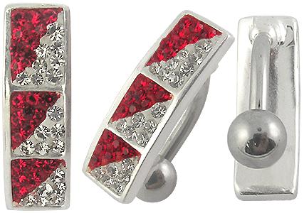 Piercing Crystal štít se stříbrnou kuličkou PBSW00031