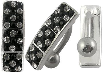 Piercing Crystal štít se stříbrnou kuličkou PBSW00032 1
