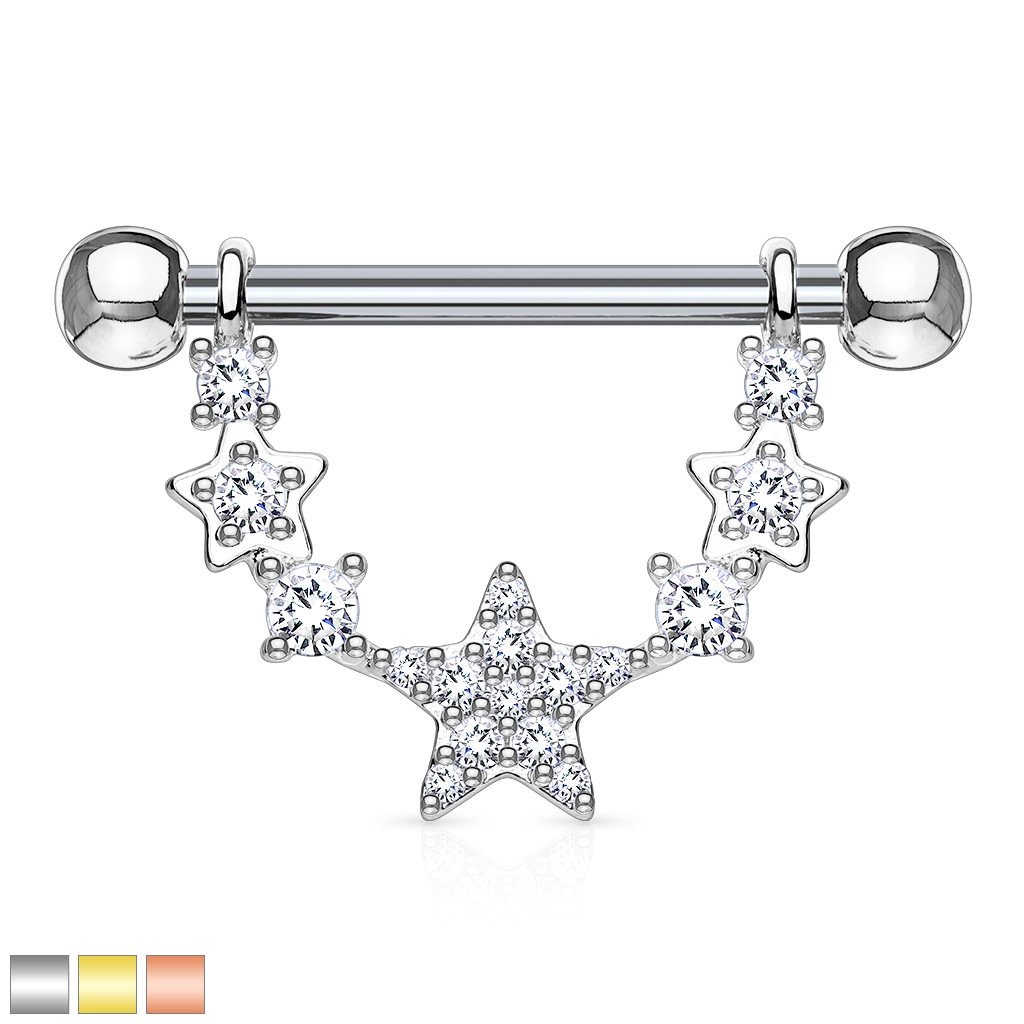 Piercing do bradavky hvězdičky PBR00039