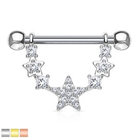 Piercing do bradavky hvězdičky PBR00039 1