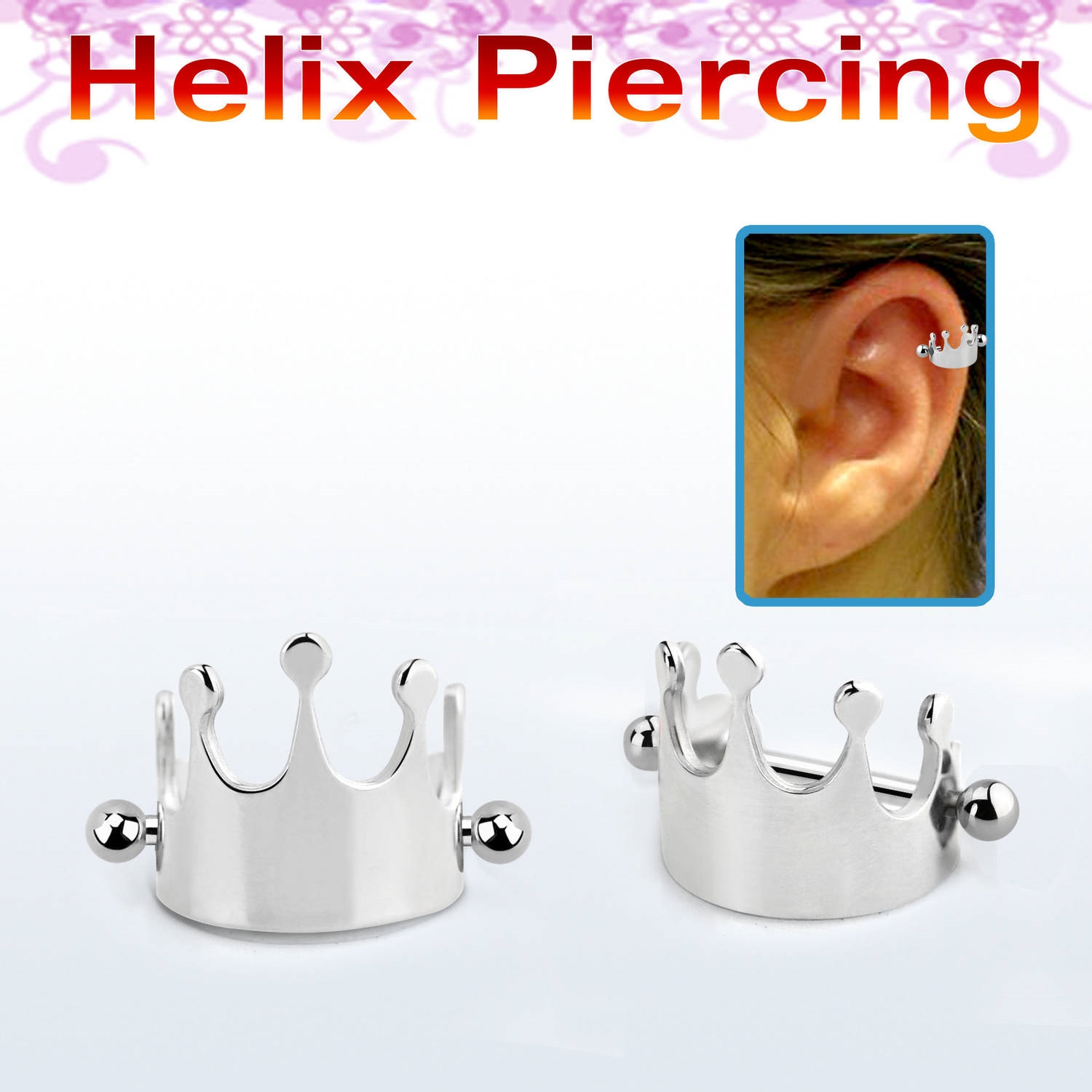 Piercing do bradavky - korunka PBR00035