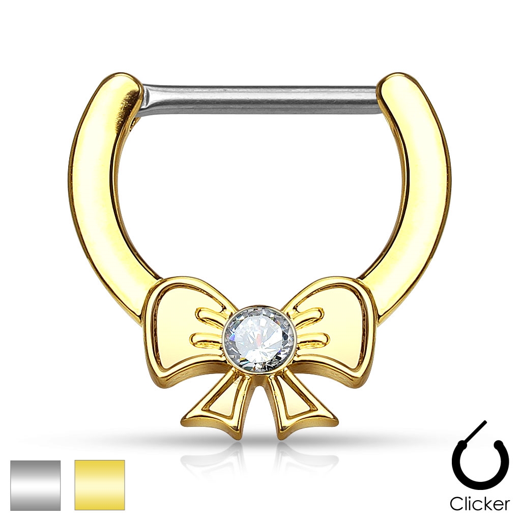 Piercing do bradavky - mašlička PBR00014