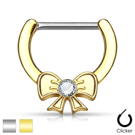 Piercing do bradavky - mašlička PBR00014 1