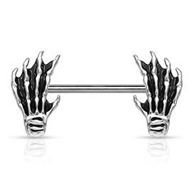 Piercing do bradavky - ruce kostry PBR00041 1