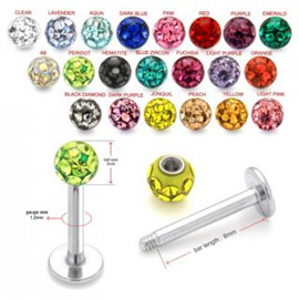 Piercing do brady - labreta swarovski krystaly PLA00084 1