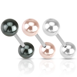 Piercing do jazyka - perlové barvy PCI00298 1