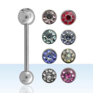 Piercing do jazyka s kamínky PCI00242