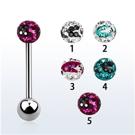 Piercing do jazyka - s krystaly PCI00294 1