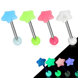 Piercing do jazyka - svítící hvězdička PCI00297 1
