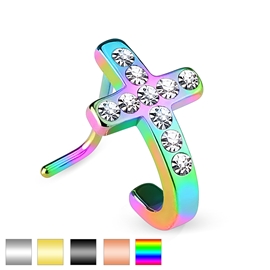 Piercing do nosu - kříž PNO00244 6